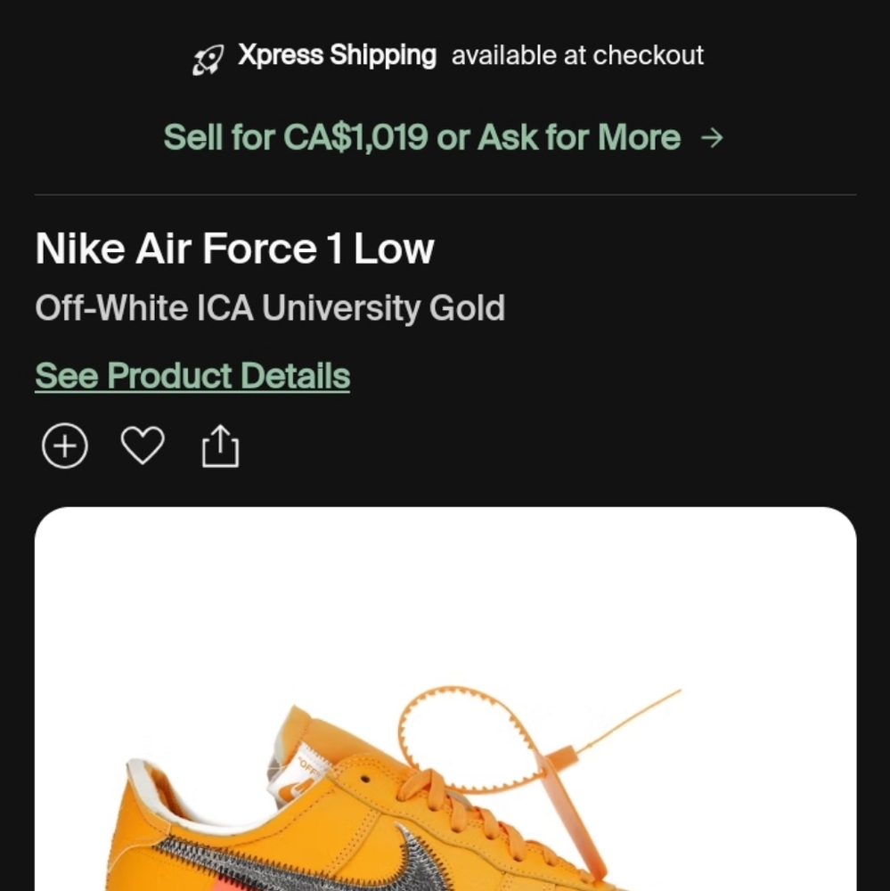 Nike air force 1 off white